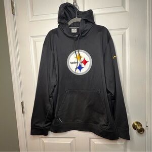 Nike Therma Fit NFL Pittsburgh Steelers Black Hooded Sweatshirt Hoodie XL GUC